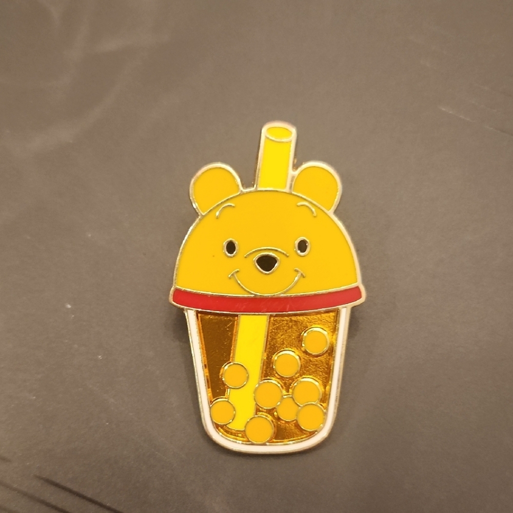 Winnie The Pooh Boba Tea Pin